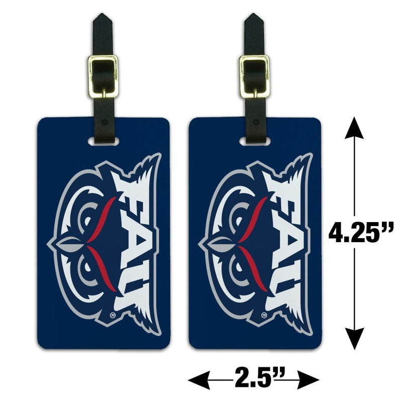 Florida Atlantic University Primary Luggage ID Tags Carry - On Cards - Set of 2
