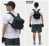 FLWVOG 9L Mini Backpack for Men and Women, Small Backpack for Gym Hiking Travel Sports Running (Black)