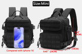 FLWVOG 9L Mini Backpack for Men and Women, Small Backpack for Gym Hiking Travel Sports Running (Black)