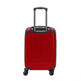 Flying Axis Collection Lightweight Hardside Expandable 8 - Wheel Spinner Luggage, Cherry Red, 20 - Inch Checked