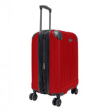 Flying Axis Collection Lightweight Hardside Expandable 8 - Wheel Spinner Luggage, Cherry Red, 20 - Inch Checked