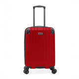 Flying Axis Collection Lightweight Hardside Expandable 8 - Wheel Spinner Luggage, Cherry Red, 20 - Inch Checked