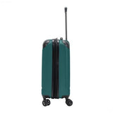 Flying Axis Collection Lightweight Hardside Expandable 8 - Wheel Spinner Luggage, Midnight Turquoise, 20 - Inch Checked