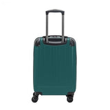 Flying Axis Collection Lightweight Hardside Expandable 8 - Wheel Spinner Luggage, Midnight Turquoise, 20 - Inch Checked