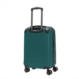 Flying Axis Collection Lightweight Hardside Expandable 8 - Wheel Spinner Luggage, Midnight Turquoise, 20 - Inch Checked