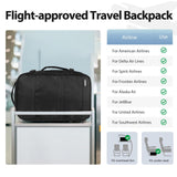 Fmeida Flight Approved Carry On Backpack for Ryanair Fits 14" Laptop - 20L Underseat Airplane Approved Weekender Bag, Anti - Theft Travel Backpack, Personal Item Bag Black