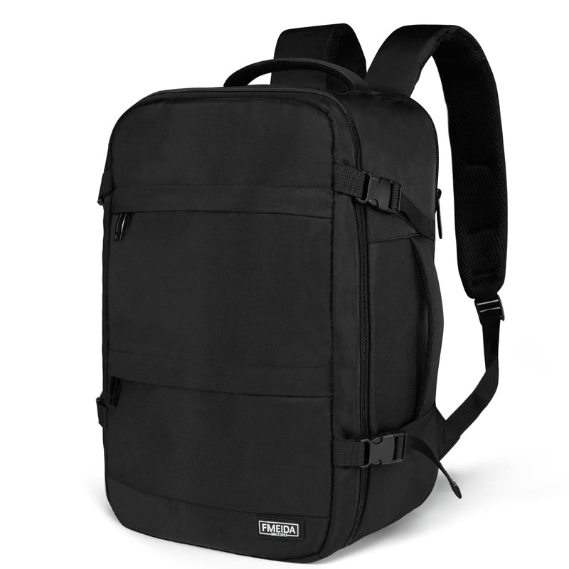 Fmeida Flight Approved Carry On Backpack for Ryanair Fits 14" Laptop - 20L Underseat Airplane Approved Weekender Bag, Anti - Theft Travel Backpack, Personal Item Bag Black