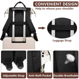 Focdod Backpack for Women Work Bags: 15.6 inch Laptop Backpack Purse Backpacks with USB Charger College Bookbag Casual Business Computer Backpack for Travel Nurse Teacher