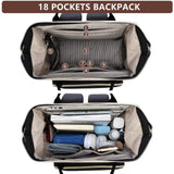 Focdod Backpack for Women Work Bags: 15.6 inch Laptop Backpack Purse Backpacks with USB Charger College Bookbag Casual Business Computer Backpack for Travel Nurse Teacher