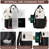 Focdod Backpack for Women Work Bags: 15.6 inch Laptop Backpack Purse Backpacks with USB Charger College Bookbag Casual Business Computer Backpack for Travel Nurse Teacher