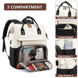 Focdod Backpack for Women Work Bags: 15.6 inch Laptop Backpack Purse Backpacks with USB Charger College Bookbag Casual Business Computer Backpack for Travel Nurse Teacher