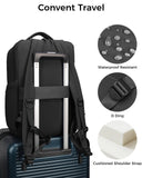 FODOKO Backpack for Work, Casual Backpack for Women Men Daypack Backpack for Travel College Bookbag Separate Compartment for 15.6 Inch Notebook Black