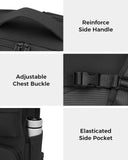 FODOKO Backpack for Work, Casual Backpack for Women Men Daypack Backpack for Travel College Bookbag Separate Compartment for 15.6 Inch Notebook Black