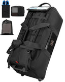 Foldable 120L Rolling Duffle Bag with Wheels | Extra Large Travel Duffle Bag with Shoes Compartment, Backpack Straps Gym Bag for Weekend & Overnight Trips, Camping, Moving | Includes 3 Packing Cubes