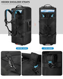 Foldable 120L Rolling Duffle Bag with Wheels | Extra Large Travel Duffle Bag with Shoes Compartment, Backpack Straps Gym Bag for Weekend & Overnight Trips, Camping, Moving | Includes 3 Packing Cubes