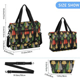 Foldable Gym Bag Merry Christmas Trees Buffalo Leopard Travel Weekender Gear Bag with Adjustable Strap for Airplane Traveling