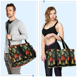 Foldable Gym Bag Merry Christmas Trees Buffalo Leopard Travel Weekender Gear Bag with Adjustable Strap for Airplane Traveling
