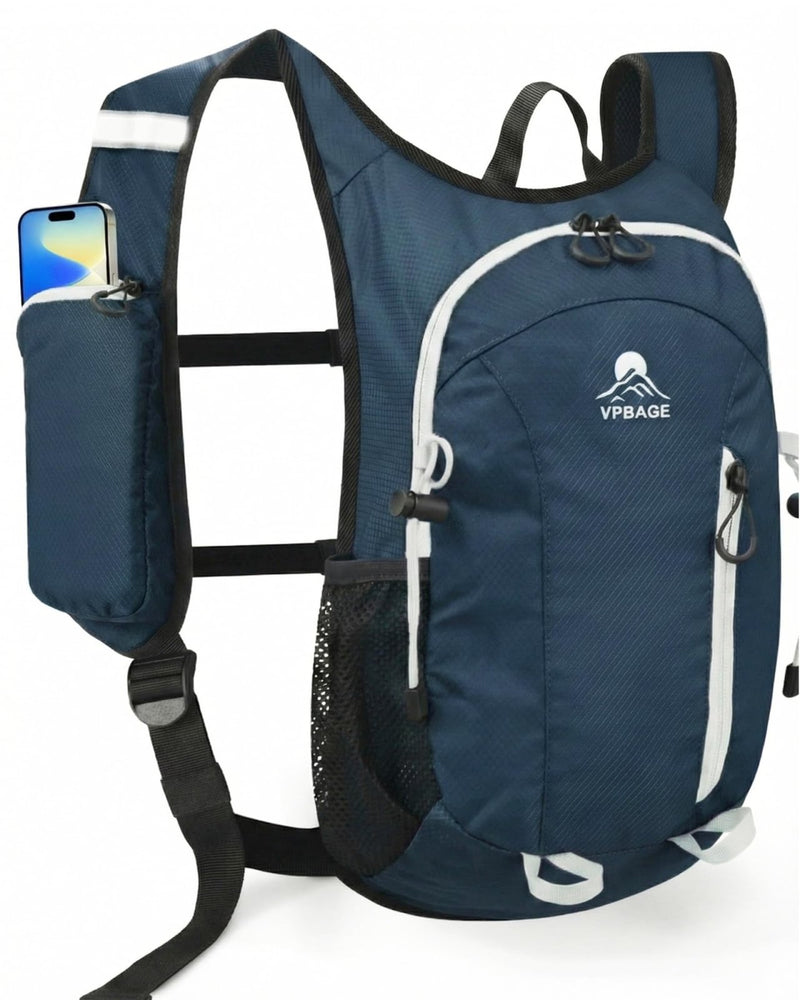 Foldable Small Hiking Backpack with 3 Strap Pockets – Lightweight 300D Spill - proof Daypack for Men Women – Packable Small Travel Backpack with Chest Strap & Trekking Pole Holder – Durable Outdoor Bag