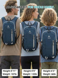 Foldable Small Hiking Backpack with 3 Strap Pockets – Lightweight 300D Spill - proof Daypack for Men Women – Packable Small Travel Backpack with Chest Strap & Trekking Pole Holder – Durable Outdoor Bag