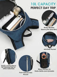 Foldable Small Hiking Backpack with 3 Strap Pockets – Lightweight 300D Spill - proof Daypack for Men Women – Packable Small Travel Backpack with Chest Strap & Trekking Pole Holder – Durable Outdoor Bag