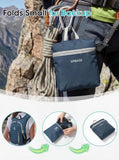 Foldable Small Hiking Backpack with 3 Strap Pockets – Lightweight 300D Spill - proof Daypack for Men Women – Packable Small Travel Backpack with Chest Strap & Trekking Pole Holder – Durable Outdoor Bag