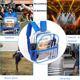 Fomaris Clear Backpack 12x12x6, Small Transparent Bag Stadium Approved for Concert Sports Events (Blue)