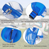 Fomaris Clear Backpack 12x12x6, Small Transparent Bag Stadium Approved for Concert Sports Events (Blue)