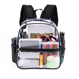 Fomaris Stadium Approved Clear Backpack 12x6x12 - Small Clear Bag for Stadium Events, Sports, Festivals, Concerts - Waterproof PVC Mini Transparent Plastic Backpack for Women & Men