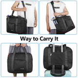 For Allegaint Airlines Personal Item Bag 17.7x12.6x6.3 Foldable Travel Duffel Bag Underseat Carry - on Luggage for Women and men 25L(Black)