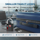Forge 1'' Wide 1.8'' Tall, TSA Approved Luggage Locks: Key Locks for Travel. Ultra Secure Dimple Key Travel Locks Alloy Body Luggage Locks. Black 2 Pack.