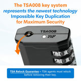 Forge 4 - Digit TSA Approved Travel Locks – Heavy - Duty Combination Padlock for Travel, Gym, Pelican Case. Black 2 - Pack.