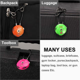 Forge Quality TSA Approved Luggage Locks for Travel Accessories, Suitcase, Pelican case, Ammo Boxes, Set Your own Combination, Zinc Alloy Body - Cable Black 4 Locks