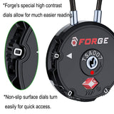 Forge Quality TSA Approved Luggage Locks for Travel Accessories, Suitcase, Pelican case, Ammo Boxes, Set Your own Combination, Zinc Alloy Body - Cable Black 4 Locks
