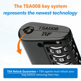 Forge TSA Approved Luggage Locks 4 Digit Combination TSA Travel Locks with TSA008, Open Alert Indicator, Zinc Alloy Body for Luggage, Suitcase, Backpack, and More. Black 2 Locks.
