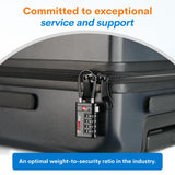 Forge TSA Approved Luggage Locks 4 Digit Combination TSA Travel Locks with TSA008, Open Alert Indicator, Zinc Alloy Body for Luggage, Suitcase, Backpack, and More. Black 4 Locks.