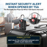 Forge TSA Approved Luggage Locks - Black 2 PK