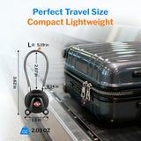 Forge TSA Approved Luggage Locks Ultra - Secure Dimple TSA006 Key Travel Locks with Zinc Alloy Body - Black 2 Cable Locks