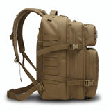 Fortune Edge Military Tactical Backpack for Men and Women Molle 45L Large Army 3 Days Assault Pack Bug Out Bag Water Resistant and Heavy Duty Hiking Camping Treeking Rucksack - Tan