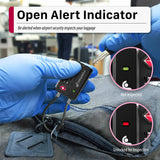 Fosmon TSA Approved Luggage Locks, 4 Digit Combination Cable Travel Lock for Suitcase & Backpack, Heavy Duty Metal Body Padlock with Open Alert Indicator (Black, 2 Pack)