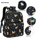 Fox Girls School Backpacks for Kids Teens, 3-in-1 School Bag Bookbags Set with Lunch Bag Pencil Case