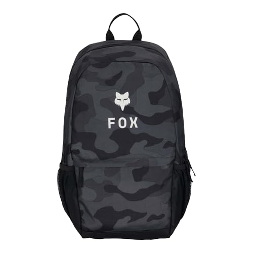 Fox Racing 180 Backpack, Lightweight Everyday School & Travel Bag with 15" Laptop Sleeve, Water Bottle Pocket & Padded Straps, Black Camouflage