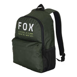 Fox Racing Clean Up Backpack, Slim Everyday School & Street Bag with Laptop Sleeve, Water Bottle Pocket & Adjustable Straps, Dark Sage Green