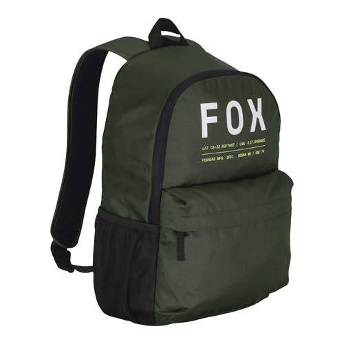 Fox Racing Clean Up Backpack, Slim Everyday School & Street Bag with Laptop Sleeve, Water Bottle Pocket & Adjustable Straps, Dark Sage | Backpacks4Less