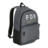 Fox Racing Clean Up Backpack, Slim Everyday School & Street Bag with Laptop Sleeve, Water Bottle Pocket & Adjustable Straps, Graphite Grey