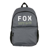 Fox Racing Clean Up Backpack, Slim Everyday School & Street Bag with Laptop Sleeve, Water Bottle Pocket & Adjustable Straps, Graphite Grey