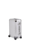 FPM MILANO Bank S 30" Made in Italy Aluminum Sport Check - in Luggage - Hardside Framed Cabin Suitcase with 4 Spinner Wheels - Moonlight Silver