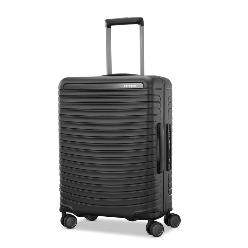 Framelock Max 21” Carry - On Hardshell Zipperless Luggage - Highly Secure Integrated Eazylock™ Mechanism - RightHeight™ Adjustable Handle System - 360° Spinner Wheels - Airline Approved - Asphalt Black