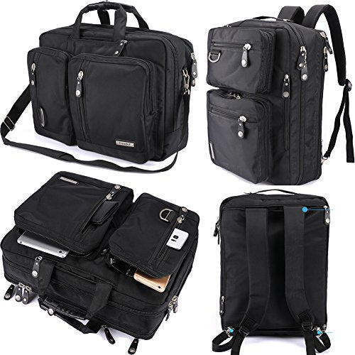 FREEBIZ 18.4 Inches Laptop Bag Multi-function Briefcase Backpack with Handle and Shoulder Strap Fits Up To 19 Inch Laptops Notebook Computer