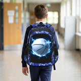 FRMARCH School Backpack for Boys - Basketball Boys Backpack for Kids Teens Elementary Middle School，18" Large Capacity Waterproof Bookbag with Usb Charging Port, Travel Daypack for age 6 - 18