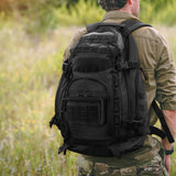 FRTKK Tactical Molle Admin Pouch Utility Laser Cut EDC Tool Pouch Bag Horizontal Modular Pouches Include US Flag Patch and Keychain (Black)